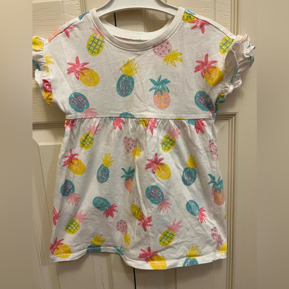 4/$20 Old Navy Toddler Pineapple Print Multicolor Dress 2T